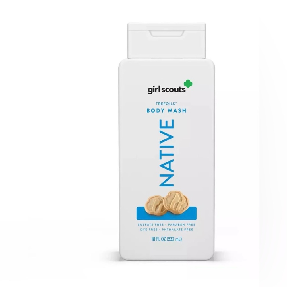 Native Body Wash Trefoils Girl Scouts Body Wash with Sweet Scents